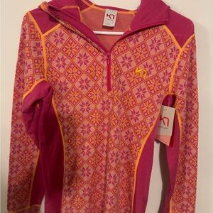 NWT Kari Traa Rose Wool Base Layer Hoodie L